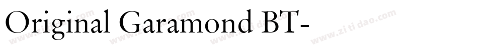 Original Garamond BT字体转换